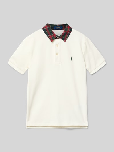 Polo Ralph Lauren Teens Regular fit poloshirt met logostitching Ecru - 1