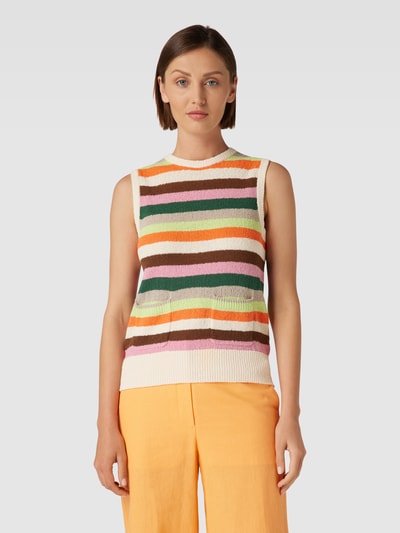 Jake*s Casual Gebreide top met steekzakken Offwhite - 4