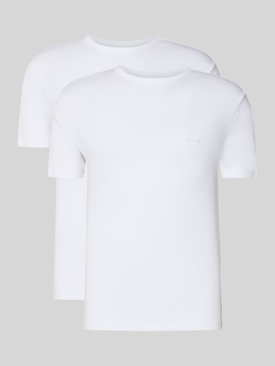 Produktfoto, Regular Fit T-Shirt Set aus reiner Baumwolle in 2er-Pack von BOSS, Optik: Unifarben, Label-Schriftzug, Rundhals, Kurzarm, Materialverarbeitung: Feinripp