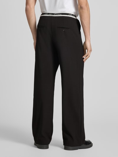ANOTHER COTTON LAB Stoffhose mit elastischem Logo-Bund und Gesäßtaschen Black 5