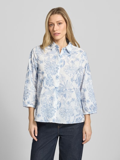 Brax regular fit overhemdblouse van puur katoen model 'VIKI' Bleu - 4