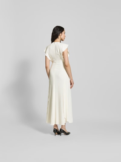 Victoria Beckham Maxikleid mit Rundhalsausschnitt Ecru 5