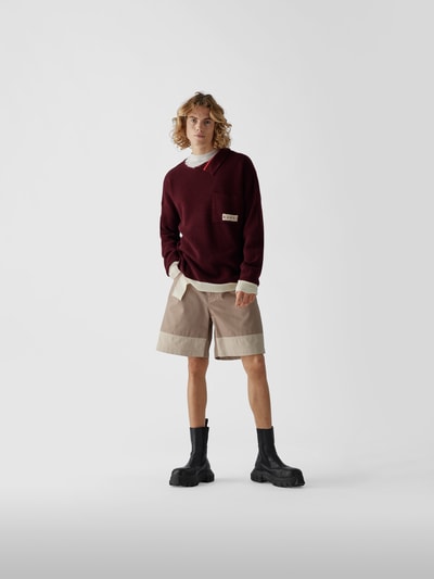 Marni Pullover im Destroyed-Look Bordeaux 1