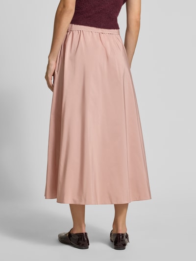 Weekend Max Mara Ausgestellter Midi-Rock mit Taillengürtel Hellrosa 5