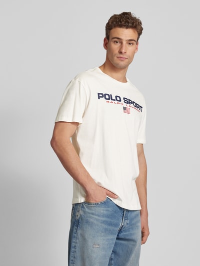 Polo Sport T-shirt met labelprint Offwhite - 4