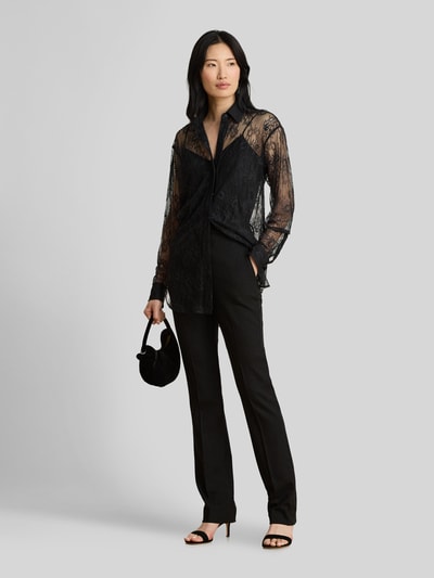 Lauren Ralph Lauren Loose Fit Langarmbluse aus floraler Spitze Black 1