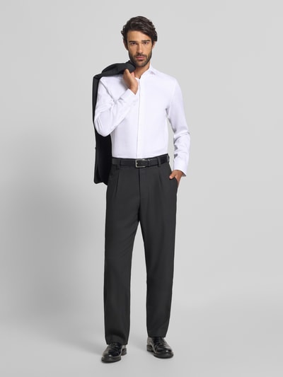 SEIDENSTICKER Koszula biznesowa o kroju slim fit z fakturowanym wzorem Biały 1