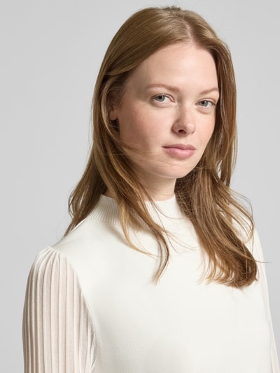 Zero Strickpullover aus Viskose-Mix mit Ballonärmeln Weiss 3