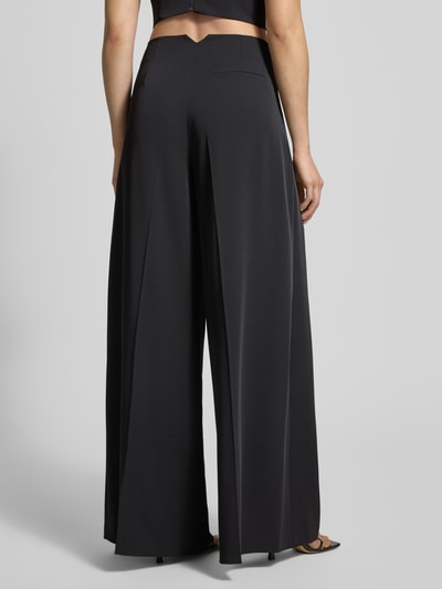 Jake*s Cocktail Stoffhose mit weitem Bein und gelegten Falten Black 5