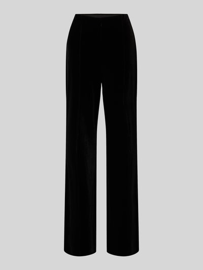 Christian Berg Woman Selection Flared fit stoffen broek van fluweel met siernaden Zwart - 2