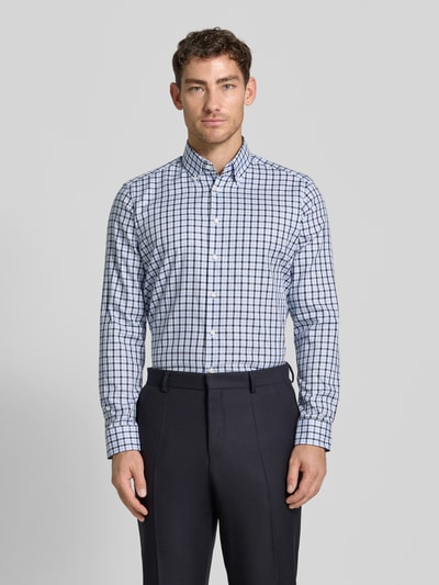 Christian Berg Men Regular fit zakelijk overhemd van katoen Bleu - 4