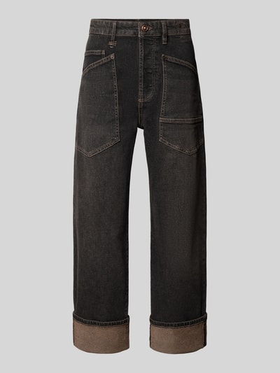 MAC Straight Fit Jeans aus Baumwoll-Mix Dunkelbraun 1