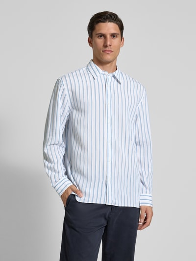 CK Calvin Klein Vrijetijdsoverhemd met kentkraag Bleu - 4