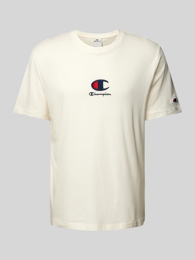 CHAMPION T-Shirt mit Label-Stitching Offwhite 2