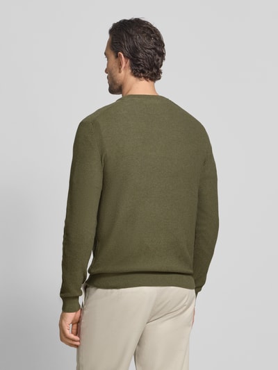 MCNEAL Strickpullover mit gerippten Abschlüssen Oliv Melange 5