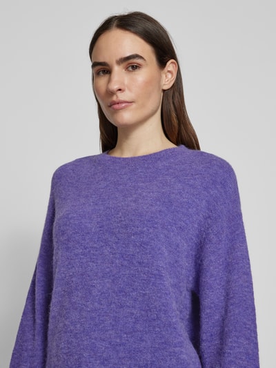 Christian Berg Woman Oversized Strickpullover mit Rundhalsausschnitt Violett 3