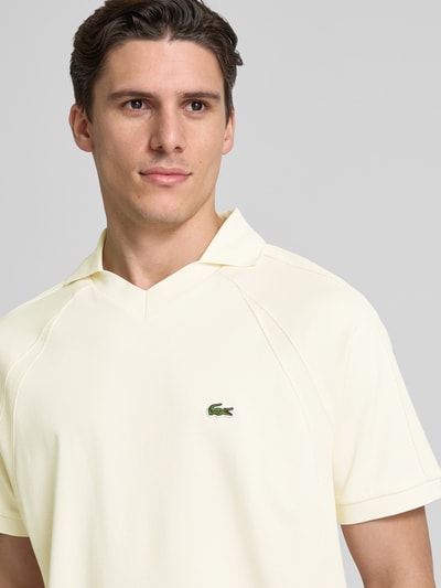 Lacoste Classic fit poloshirt met labelstitching Offwhite - 3