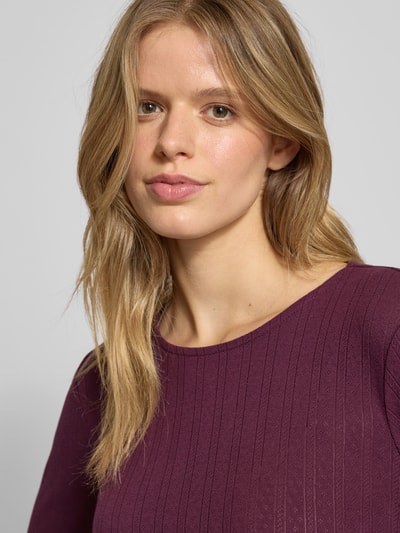 Only Slim fit shirt met lange mouwen van puur katoen, model 'CARLOTTA' Bordeaux - 3