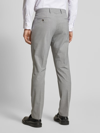 s.Oliver BLACK LABEL Regular fit pantalon van viscosemix met fijne geweven structuur, model 'S.O. PURE' Lichtgrijs - 5