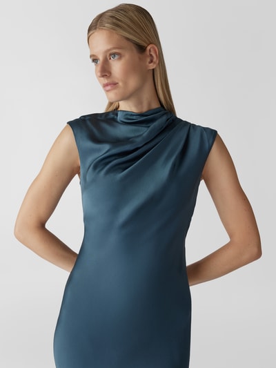 Anine Bing Midikleid aus Seide Dunkelblau 3