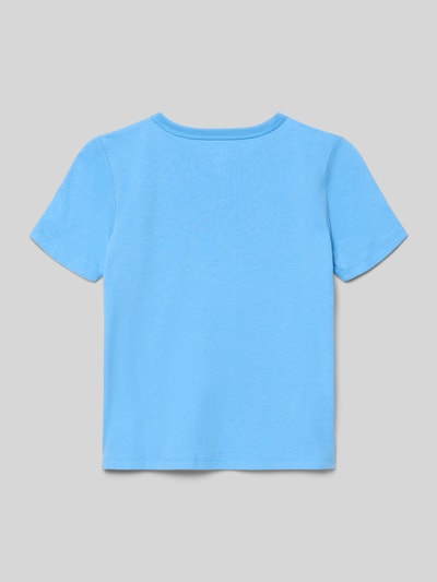 Produktfoto, Regular Fit T-Shirt mit Logo-Print von GAP, Kinder T-Shirt aus reiner Baumwolle in Hellblau, Rundhalsausschnitt, Rückenlänge 46 cm bei Größe 116