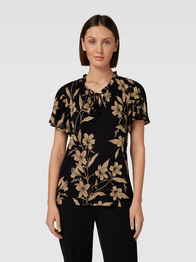 Lauren Ralph Lauren Blouse met all-over bloemenmotief, model 'YOHANNIS' Zwart - 4