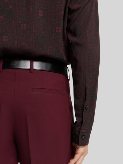 HUGO Slim Fit Freizeithemd aus Viskose Modell 'Ello' Bordeaux 6