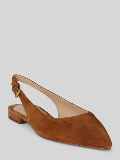 Lauren Ralph Lauren Balerina z naturalnej skóry welurowej Camel 1