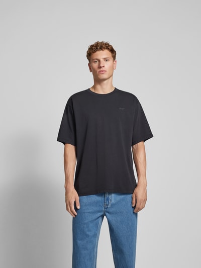 WON HUNDRED T-Shirt mit Label-Stickerei Black 4