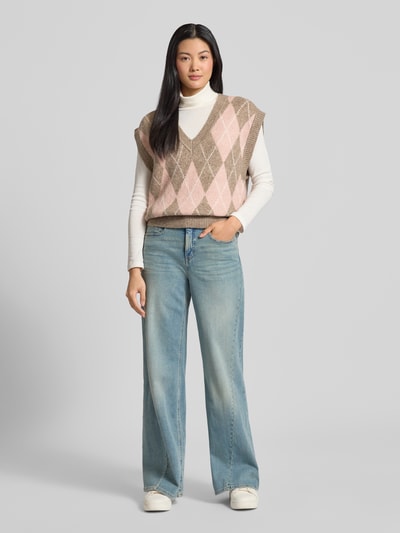 FREE/QUENT Pullunder mit V-Ausschnitt Modell 'Grsargyle' Hellrosa 1