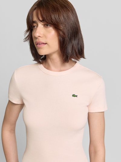 Lacoste Slim Fit T-Shirt aus reiner Baumwolle Modell 'TF5538' Hellrosa 3