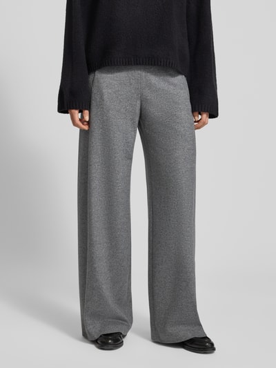 Windsor Spodnie materiałowe z żywej wełny z wpuszczanymi kieszeniami Średnioszary melanż 4