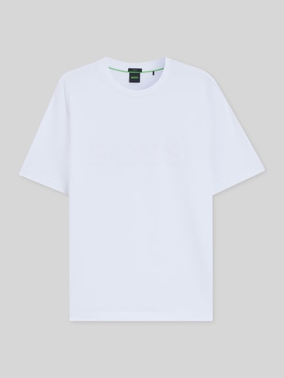 BOSS Green Regular Fit T-Shirt aus Baumwollmix Weiss 2