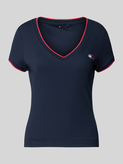 Tommy Jeans Slim Fit T-Shirt aus Baumwoll-Mix Marine 2