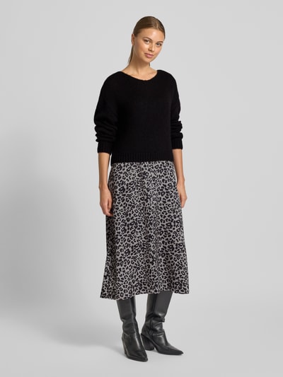 ROBE LÉGÈRE Strickkleid mit Rundhalsausschnitt Black 1