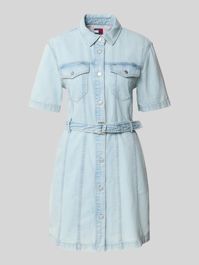 Tommy Jeans Tailliertes Jeanskleid aus reiner Baumwolle Hellblau 2