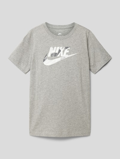 Nike T-Shirt mit Logo-Print Mittelgrau Melange 1