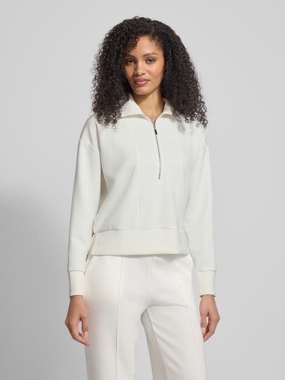 Christian Berg Woman Sweatshirt mit Umlegekragen Offwhite 4