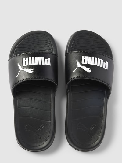 Puma Slides mit Label-Detail Modell 'POPCAT' Black 4