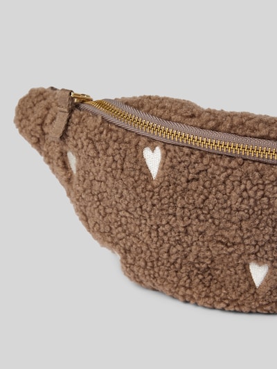 STUDIO NOOS Bauchtasche mit Teddyfell Taupe 2