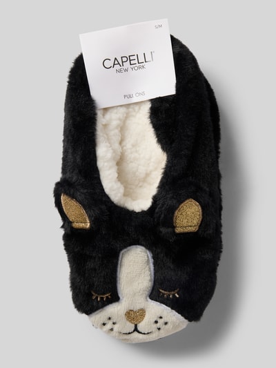 CAPELLI NEW YORK Kapcie ze sztucznego futra Czarny 3