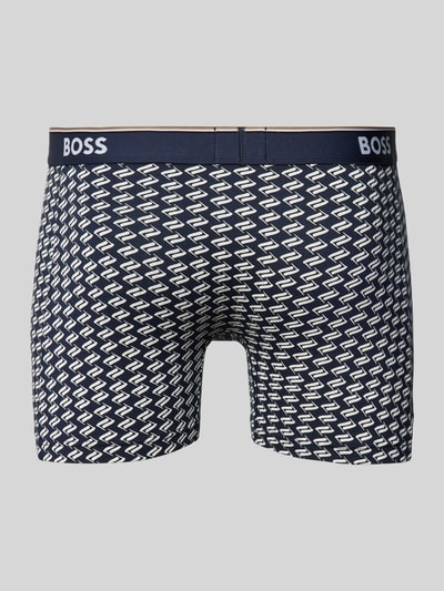 BOSS BOSS Trunks mit elastischem Label-Bund im 3er-Pack Marine 3