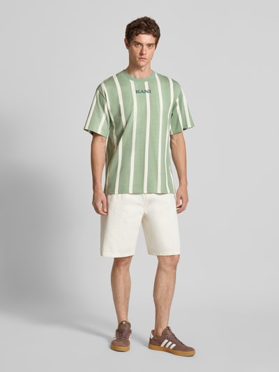 KARL KANI T-shirt met labelprint Groen - 1