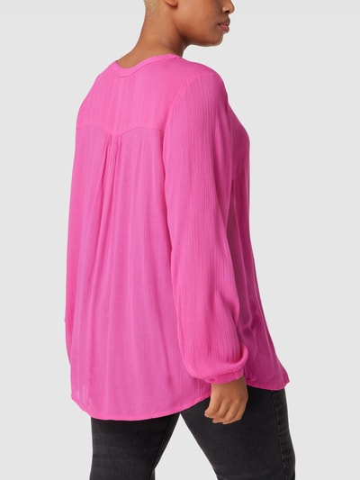 KAFFE Curve Blouse met V-hals, model 'AMI' Roze - 5