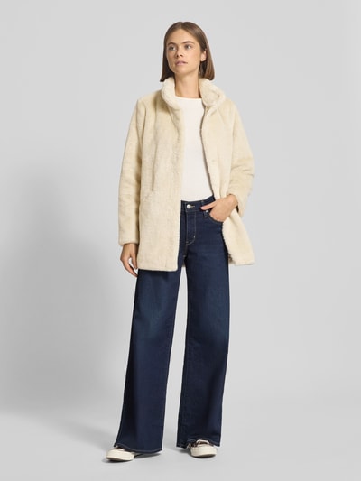 Only Regular Fit Mantel in Kunstfell-Optik Modell 'VIDA' Offwhite 1