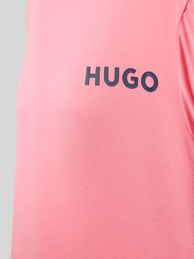 HUGO Regular Fit Pyjama-Oberteil aus Viskose-Mix Pink 2