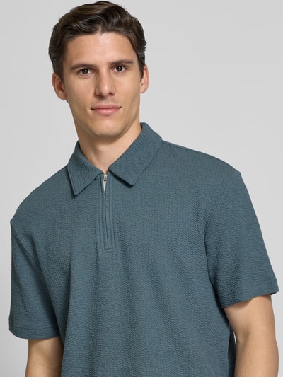 MCNEAL Poloshirt met korte ritssluiting Petrol - 3