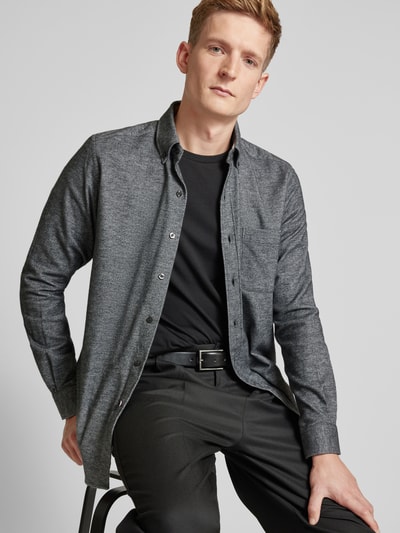 HECHTER PARIS Regular Fit Freizeithemd mit Button-Down-Kragen Hellgrau 3