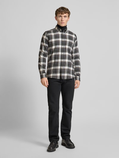 Barbour Tailored Fit Freizeithemd mit Button-Down-Kragen Modell 'Fallbay' Hellgrau 1