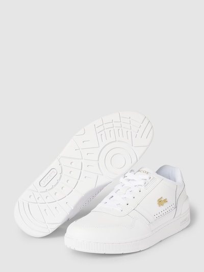 Lacoste Sneakersy ze skóry z detalami z logo model ‘CLIP’ Biały 3